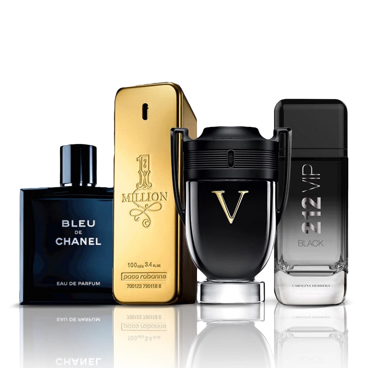 Carolina Herrera Set 4 Parfumuri | Bleu de Chanel + One Million + Invictus Victory + 212 VIP Black 100 ml