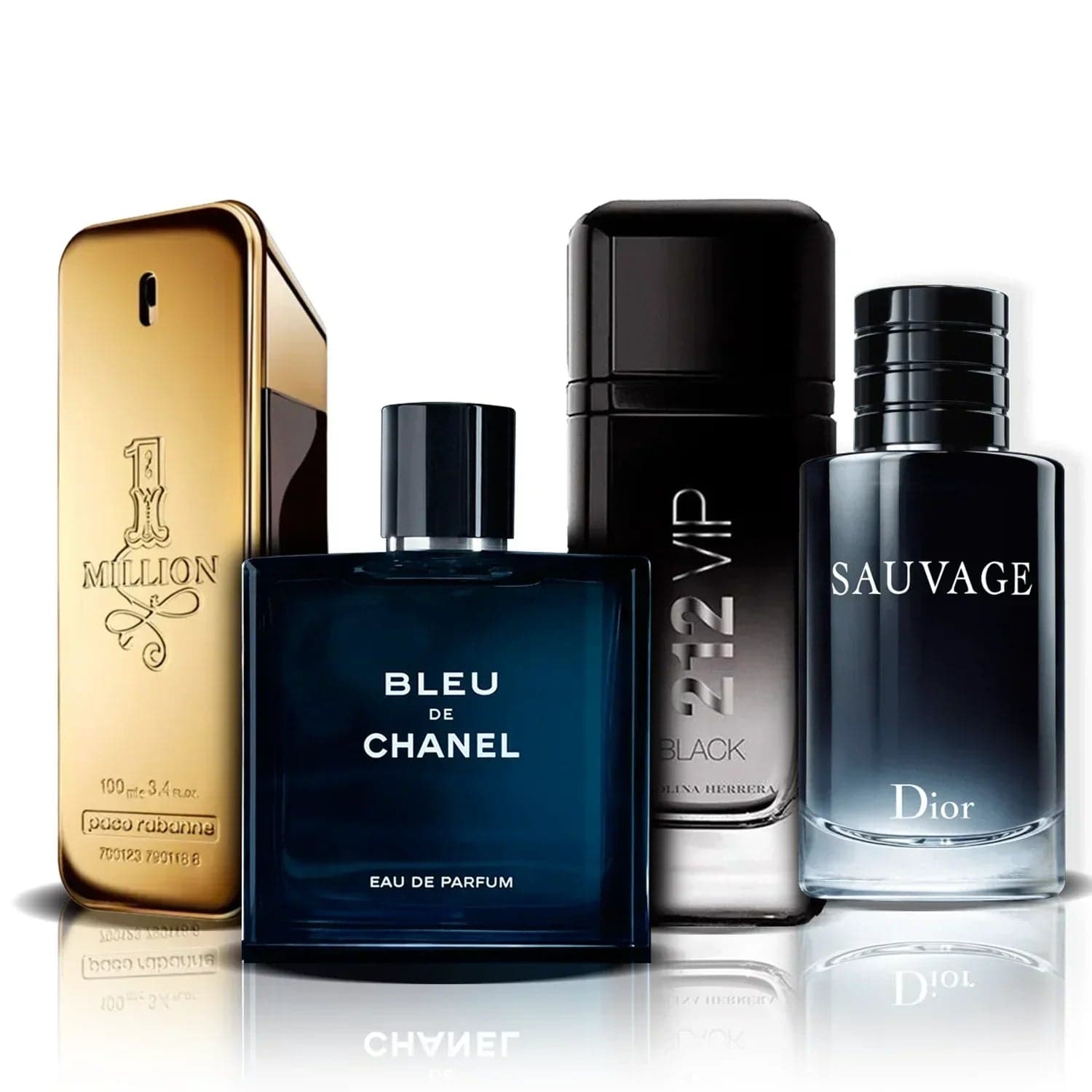 Carolina Herrera Set 4 Parfumuri | One Million, Bleu de Chanel, 212 Vip Black și Sauvage (100 ml)