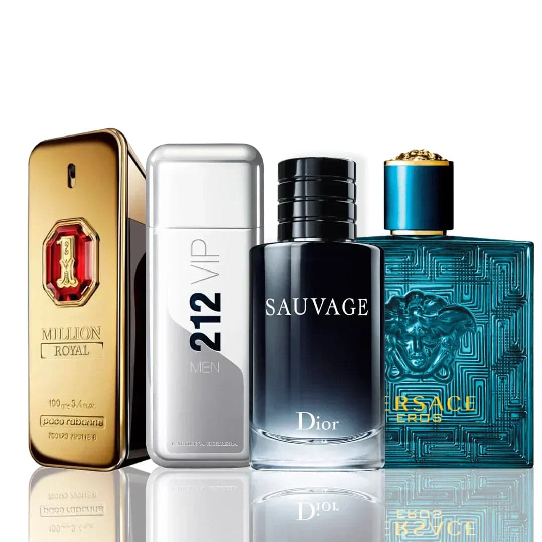 Carolina Herrera Set 4 Parfumuri | One Million Royal + 212 Vip + Sauvage Dior + Versace Eros 100 ml