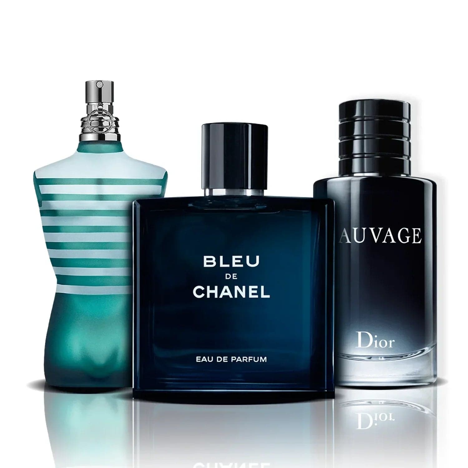 Chanel Set 3 Parfumuri | Le Male, Bleu de Chanel și Sauvage (100 ml)